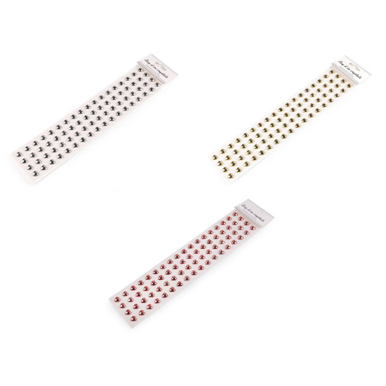Inimioare autoadezive ø10 mm - Red pink (1 Card)
