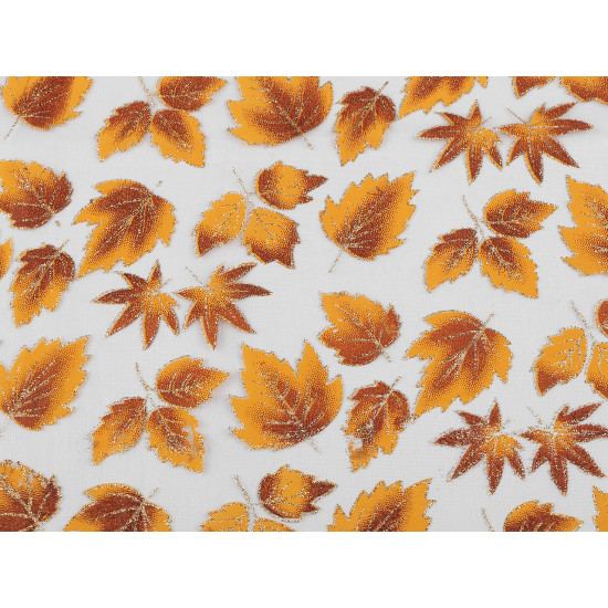 Organza cu sclipici - Orange-yellow (1 Metru)