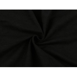 Tricot / imitație de piele întoarsă - Negru (1 Metru)