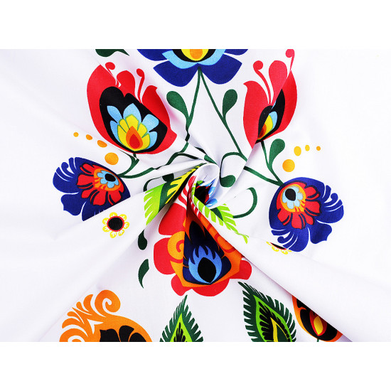 Țesătură de bumbac / pânză folclor - Alb (10 Metri) Țesătură de bumbac / pânză folclor - Alb (10 Metri)