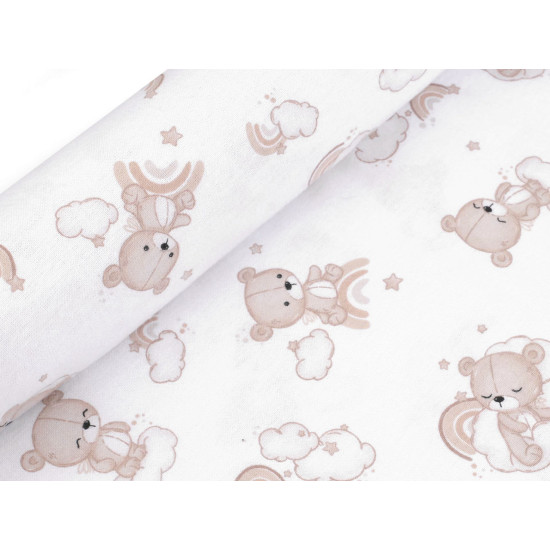 Bumbac flanelat ursuleț - Bej deschis (10 Metri)