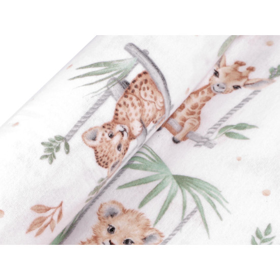 Bumbac flanelat safari - Alb (1 Metru)