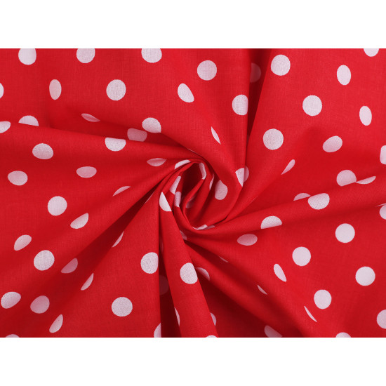Țesătură de bumbac / pânză buline - Alb (10 Metri) Țesătură de bumbac / pânză buline - Alb (10 Metri)