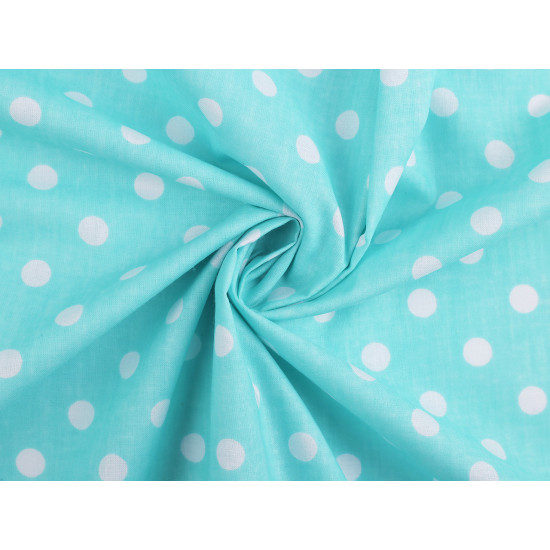 Țesătură de bumbac / pânză buline - Alb (10 Metri) Țesătură de bumbac / pânză buline - Alb (10 Metri)