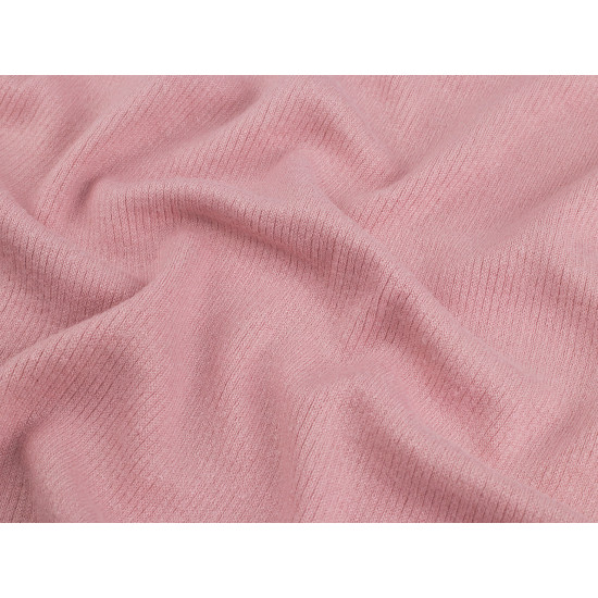 Tricot din bumbac cu nervuri / țesătură fină de pulover - Roz pudrat (1 Metru) Tricot din bumbac cu nervuri / țesătură fină de pulover - Roz pudrat (1 Metru)