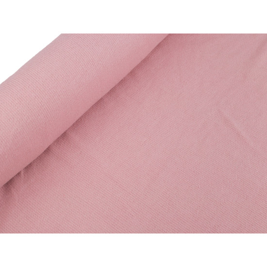 Tricot din bumbac cu nervuri / țesătură fină de pulover - Roz pudrat (1 Metru) Tricot din bumbac cu nervuri / țesătură fină de pulover - Roz pudrat (1 Metru)