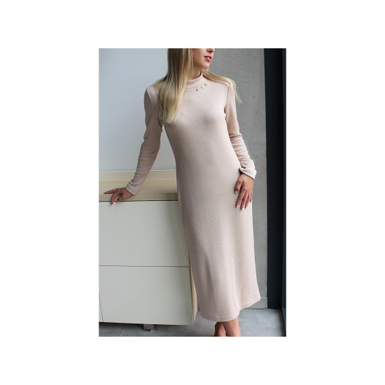 Tricot din bumbac cu nervuri / țesătură fină de pulover - Roz pudrat (1 Metru) Tricot din bumbac cu nervuri / țesătură fină de pulover - Roz pudrat (1 Metru)