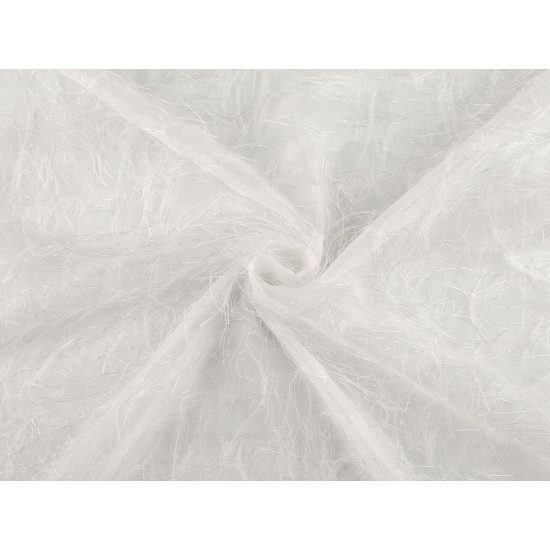 Șifon cu fir decorativ cu efect metalic - Off white (1 Metru) Șifon cu fir decorativ cu efect metalic - Off white (1 Metru)