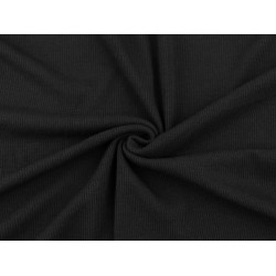 Tricot din bumbac - Negru (1 Metru)