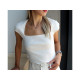 Tricot din bumbac - Off white (1 Metru) Tricot din bumbac - Off white (1 Metru)