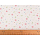 Tricot din bumbac cu flori - Off white (1 Metru)