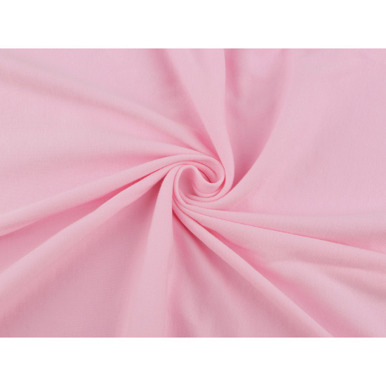 Bumbac tricotat uni latime 200 cm - Roz deschis (1 Metru)