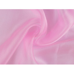 Organza decorativa lucioasa - Roz deschis (1 Metru)