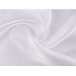 Organza decorativa lucioasa - Alb (1 Metru)