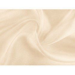 Organza decorativa lucioasa - Crem deschis (1 Metru)