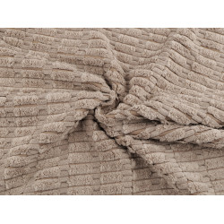 Țesătură decorativă cu structură de pluș 3d - Bej (1 Metru)