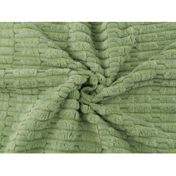 Țesătură decorativă cu structură de pluș 3d - Verde (1 Metru)