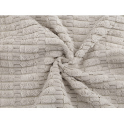 Țesătură decorativă cu structură de pluș 3d - Gri deschis (1 Metru)