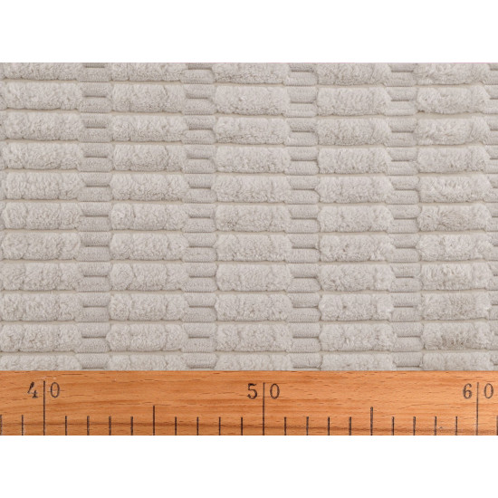 Țesătură decorativă cu structură de pluș 3d - Crem foarte deschis (5 Metri) Țesătură decorativă cu structură de pluș 3d - Crem foarte deschis (5 Metri)