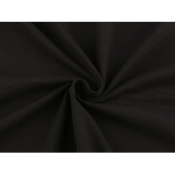 Tricot din bumbac uni - Negru (1 Metru)