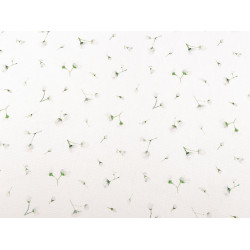 Țesătură din semi -bumbac cu imprimeu digital - Off white (1 Metru)