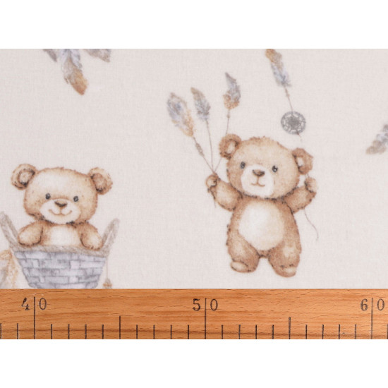 Bumbac flanelat ursuleț - Bej deschis (10 Metri)