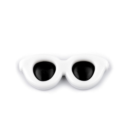 Mini ochelari pentru lipirea / decorarea figurinelor 30x12 mm - Alb (100 Bucăți) Mini ochelari pentru lipirea / decorarea figurinelor 30x12 mm - Alb (100 Bucăți)