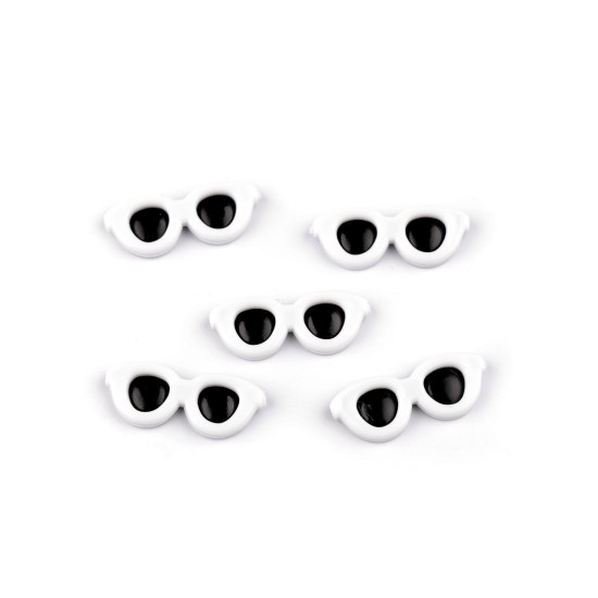 Mini ochelari pentru lipirea / decorarea figurinelor 30x12 mm - Alb (100 Bucăți) Mini ochelari pentru lipirea / decorarea figurinelor 30x12 mm - Alb (100 Bucăți)