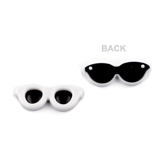 Mini ochelari pentru lipirea / decorarea figurinelor 30x12 mm - Alb (100 Bucăți) Mini ochelari pentru lipirea / decorarea figurinelor 30x12 mm - Alb (100 Bucăți)