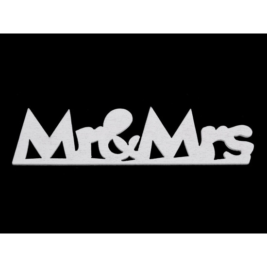 Eticheta de nunta din lemn mr&mrs - Alb (12 Bucăți) Eticheta de nunta din lemn mr&mrs - Alb (12 Bucăți)