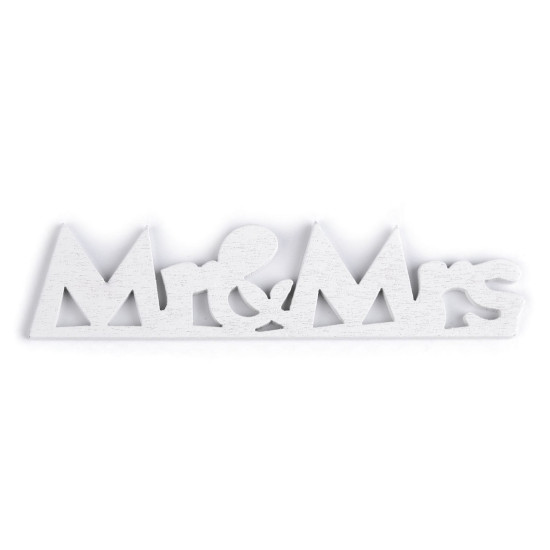 Eticheta de nunta din lemn mr&mrs - Alb (12 Bucăți) Eticheta de nunta din lemn mr&mrs - Alb (12 Bucăți)