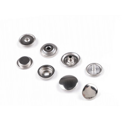 Capse din inox ø15 mm - Nichel (200 Seturi)