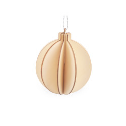 Decoratiuni din lemn de craciun glob pliabil, clopot, inger - Natur (1 Bucată)