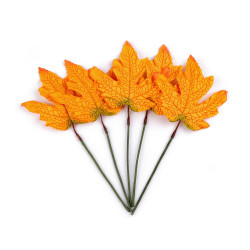 Frunza artificiala pentru aranjamente - Orange-yellow (30 Bucăți)