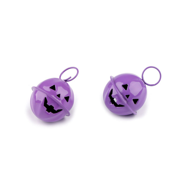 Clopot dovleac de halloween ø24 mm - Negru (2 Bucăți)