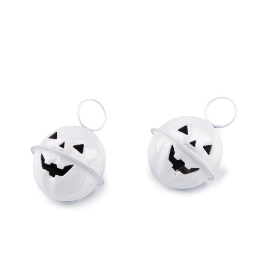 Clopot dovleac de halloween ø24 mm - Negru (2 Bucăți)
