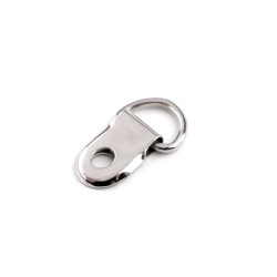 Inel tip d pentru pielarie/genti 10 mm - Nichel (10 Bucăți)