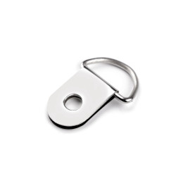 Inel tip d pentru pielarie/genti 15 mm - Nichel (10 Bucăți)