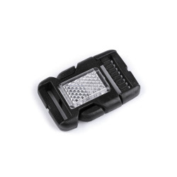 Catarama trident cu reflectorizant latime 25 mm - Negru (10 Perechi)