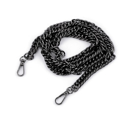 Lant pentru genta cu carabina, lungime 120 cm - Nichel negru (1 Bucată)