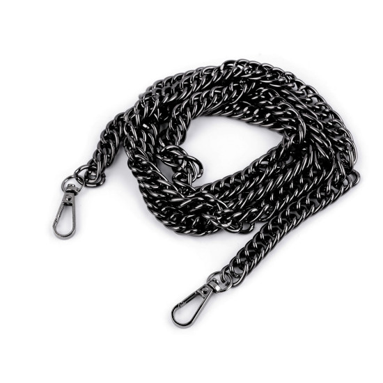 Lant pentru genta cu carabina, lungime 120 cm - Nichel negru (1 Bucată) Lant pentru genta cu carabina, lungime 120 cm - Nichel negru (1 Bucată)