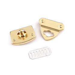 Închizătoare geantă 32x37 mm - Auriu deschis (1 Set)