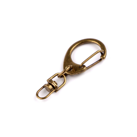 Carabina metalica pivotanta 17x40 mm - Alamă antică (150 Bucăți) Carabina metalica pivotanta 17x40 mm - Alamă antică (150 Bucăți)