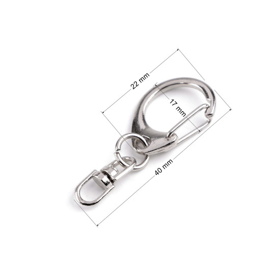 Carabina metalica pivotanta 17x40 mm - Alamă antică (150 Bucăți) Carabina metalica pivotanta 17x40 mm - Alamă antică (150 Bucăți)