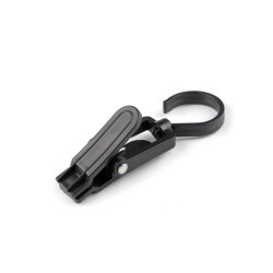 Cârlig din plastic pentru mărfuri cu clemă - Negru (40 Bucăți)