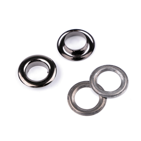 Ocheți interior ø12 mm / exterior ø21 mm calitatea a 2-a - Nichel negru (10 Perechi) Ocheți interior ø12 mm / exterior ø21 mm calitatea a 2-a - Nichel negru (10 Perechi)