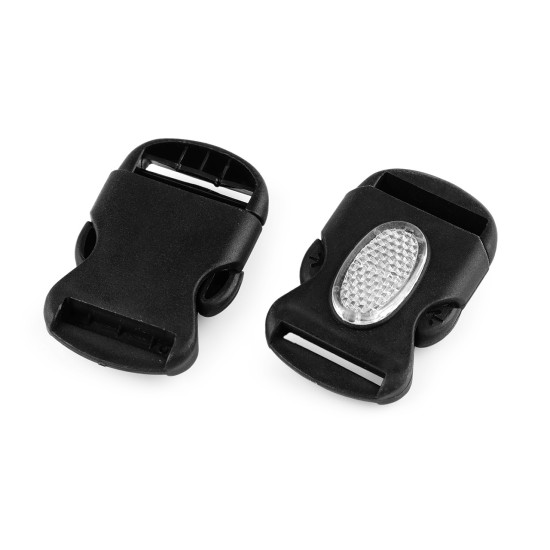 Catarama trident cu ochi de pisica 32 mm - Negru (2 Bucăți) Catarama trident cu ochi de pisica 32 mm - Negru (2 Bucăți)