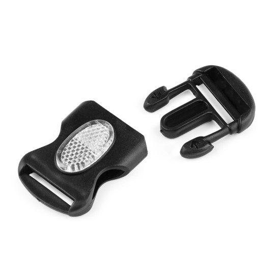 Catarama trident cu ochi de pisica 32 mm - Negru (2 Bucăți) Catarama trident cu ochi de pisica 32 mm - Negru (2 Bucăți)