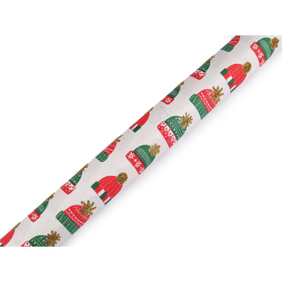 Hârtie de împachetat de crăciun cu sclipici 0,7x2 m - Turcoaz marin (1 Bucată)