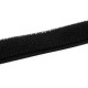 Velcro pluș elastic, lățime 39 mm - Negru (1 Metru)